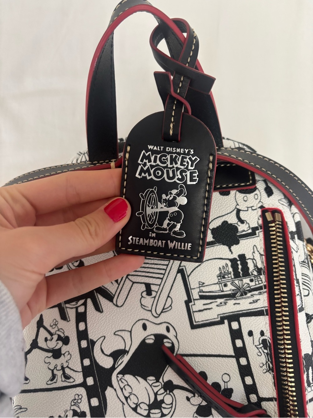 Authentic Dooney Bourke Backpack Mini Disney Mickey Mouse Steamboat Willie Bag - Picture 4 of 6